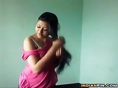 Indian Ex Girlfriend Does A Striptease