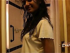 Indian pornstar babe divya seducing her fans with her sex in shower