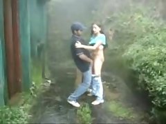 www.indiangirls.tk Indian girl sucking and fucking outdoors in rain